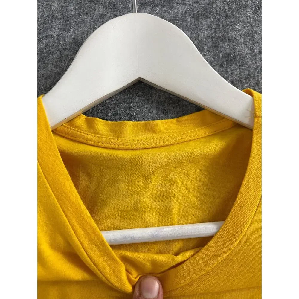 The North Face Shirt Mens Small Tee Yellow Logo Short Sleeve EUC Cotton n328